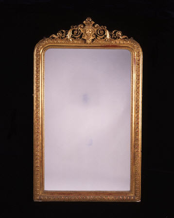A French Gilt Gesso Overmantel Wall Mirror à 