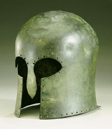 A Greek Bronze Corinthian Helmet à 