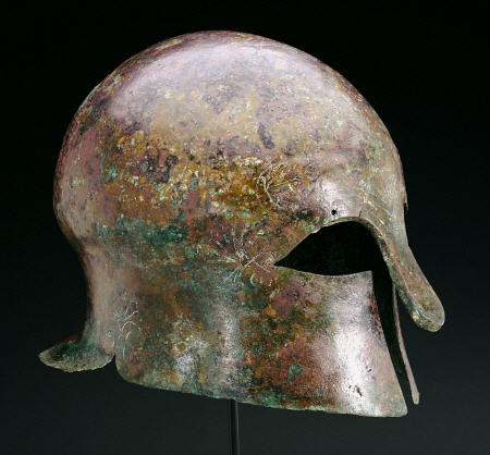 A Greek Bronze Corinthian Helmet à 