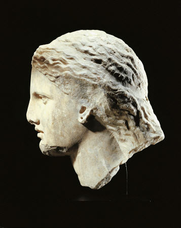 A Greek Marble Female Head In Profile à 