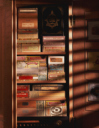 A Hand Made Cedar Armoire Containing Boxed Cigars à 