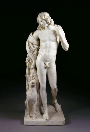A Lifesize White Marble Figure Of Meleager à 