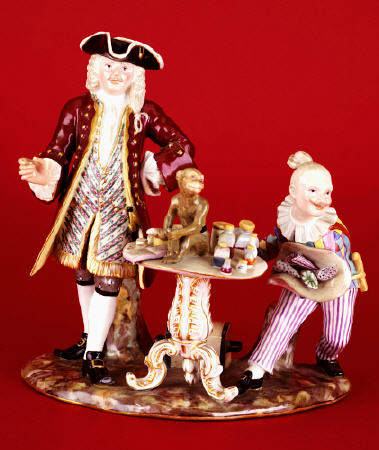 A Meissen Porcelain Group Of The Quack Doctor And Harlequin After An Original Model By J à 