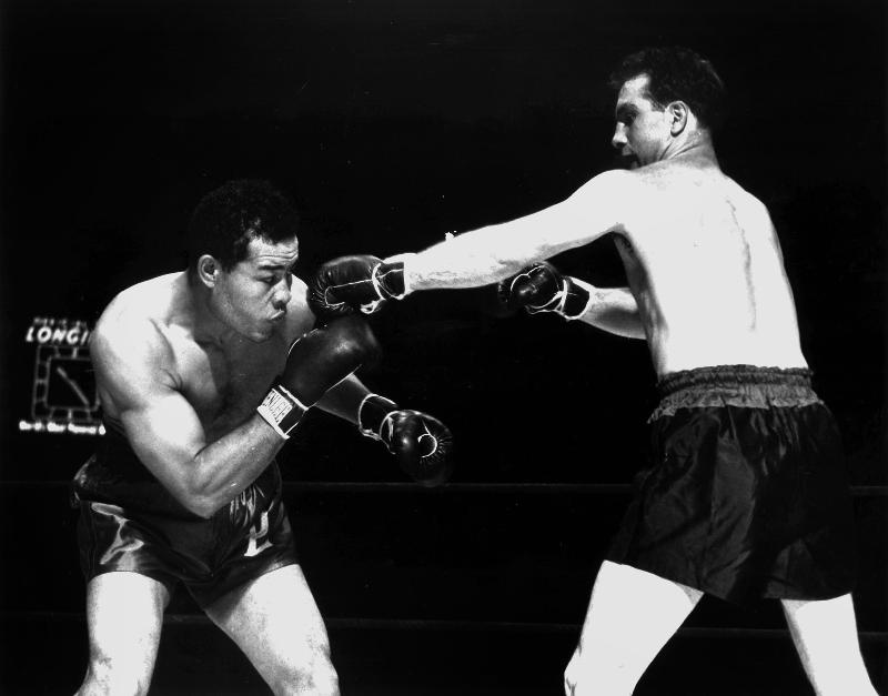 American boxer Joe Louis fighting with Billy Conn à 