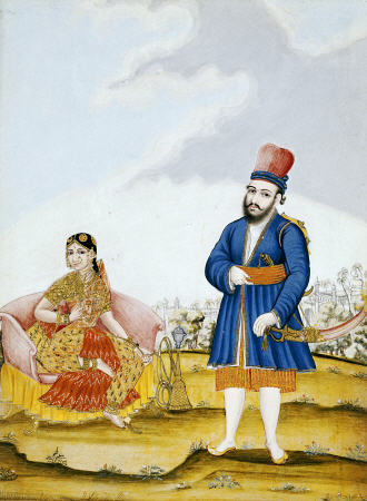 A Moghul Nobleman With His Wife à 