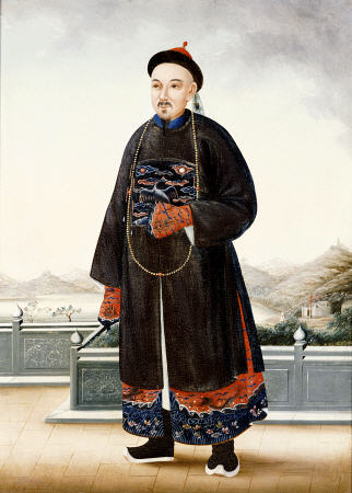 An Elegantly Dressed Chinese Hong Merchant à 