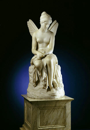 An Important Italian White Marble Figure Of Psyche Abandoned à 