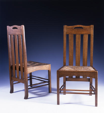 An Oak Dining Chair Designed By Charles Rennie Mackintosh For The Argyle Street Tearooms, Circa 1898 à 