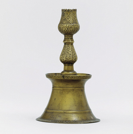 An Ottoman Brass Candlestick  Turkey, 17th Century à 