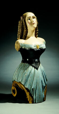 A Painted And Carved Ship''s Figurehead à 