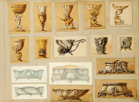 A Selection Of Designs From The House Of Carl Faberge Including Silver-Gilt Bowls, Goblets, Jardinie à 
