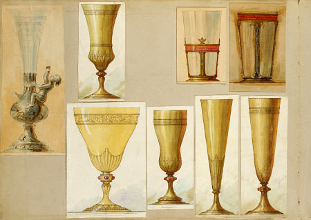 A Selection Of Designs From The House Of Carl Faberge Including Crystal Vases, Champagne Flutes And à 