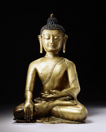 A Tibetan Bronze Figure Of Buddha Sakyamuni, Late 13th Century à 