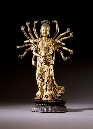 A Well-Cast Gilt-Bronze Figure Of A Multi-Armed Bodhisattva à 