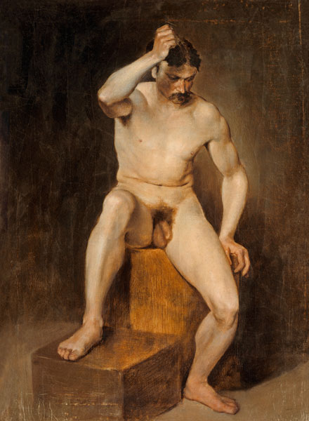 A Seated Male Nude à 