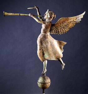 A Gilded And Molded Copper Weathervane Of The Angel Gabriel