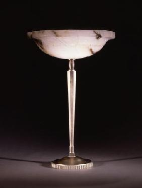 A Silvered Bronze Table Lamp Designed By Jacques-Emile Ruhlmann (1879-1933), Circa 1913