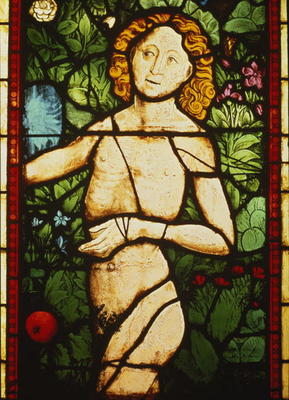 Adam in Paradise, 15th century (stained glass) (detail of 105618) à 