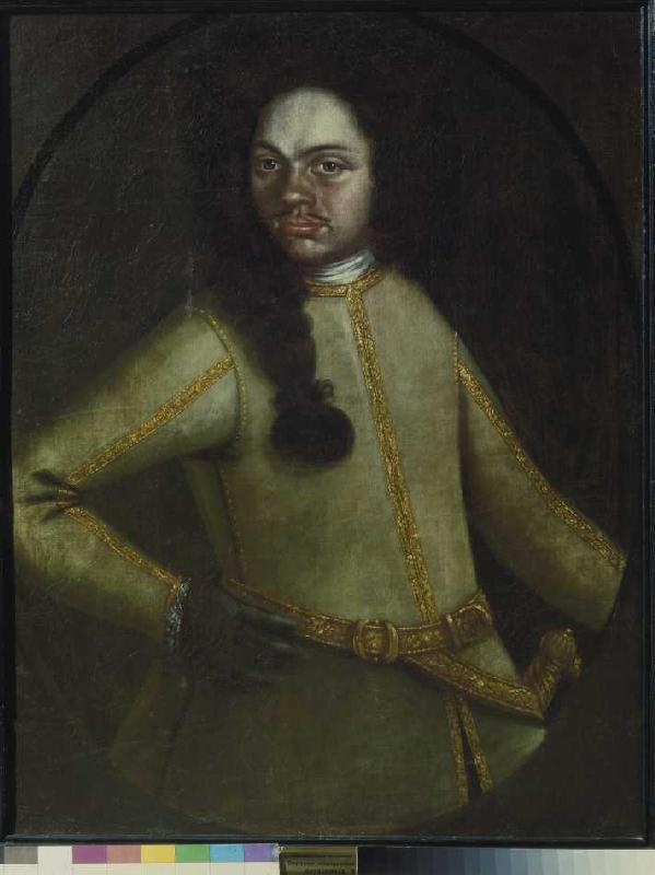 Bildnis eines Mannes in der Uniform Peters I. aus der Jugend-Armee des Zaren. à 