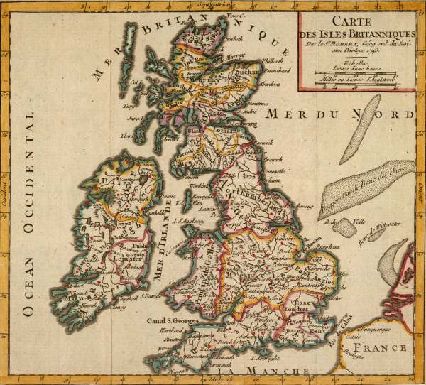 British Isles , Map 1748 à 