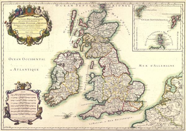 British Isles , Map c. 1650 à 