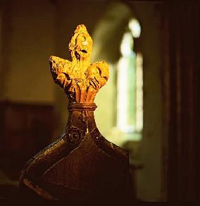 Bench End, from St Mary the Virgin Earl Stonham Church