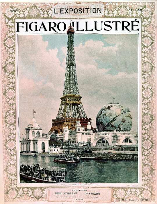 Cover of magazine Le Figaro Illustre : world fair in Paris, 1900 : Eiffel Tower, engraving à 