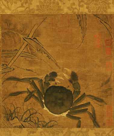 Crab Among Grass And Bamboo à 