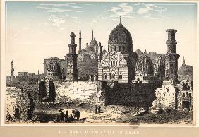 Cairo, Tombs of Mamelukes / Col.Woodcut