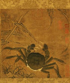 Crab Among Grass And Bamboo