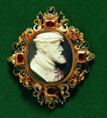 Cameo bearing the portrait of Charles I of Spain (1500-58) Holy Roman Emperor à 