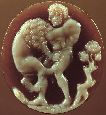 Cameo of Hercules and the Nemean Lion, 1st century BC (onyx) à 