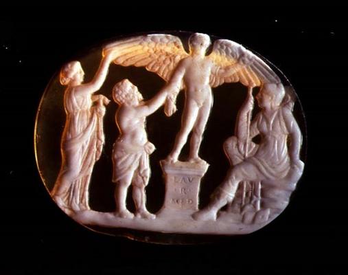 Cameo of Icarus and Daedalus with Persephone and Artemis, 1st century à 