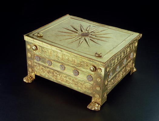 Casket from the tomb of Philip II of Macedon (382-336 BC), decorated with the star emblem of the Mac à 