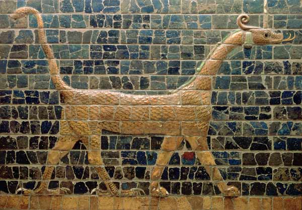 Dragon of Marduk, on the Ishtar Gate, Neo-Babylonian, 604-562 BC à 