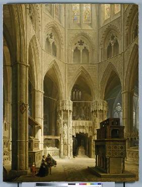 Der Chor der Westminster Abbey in London mit dem Grabmal Eduards des Bekenners