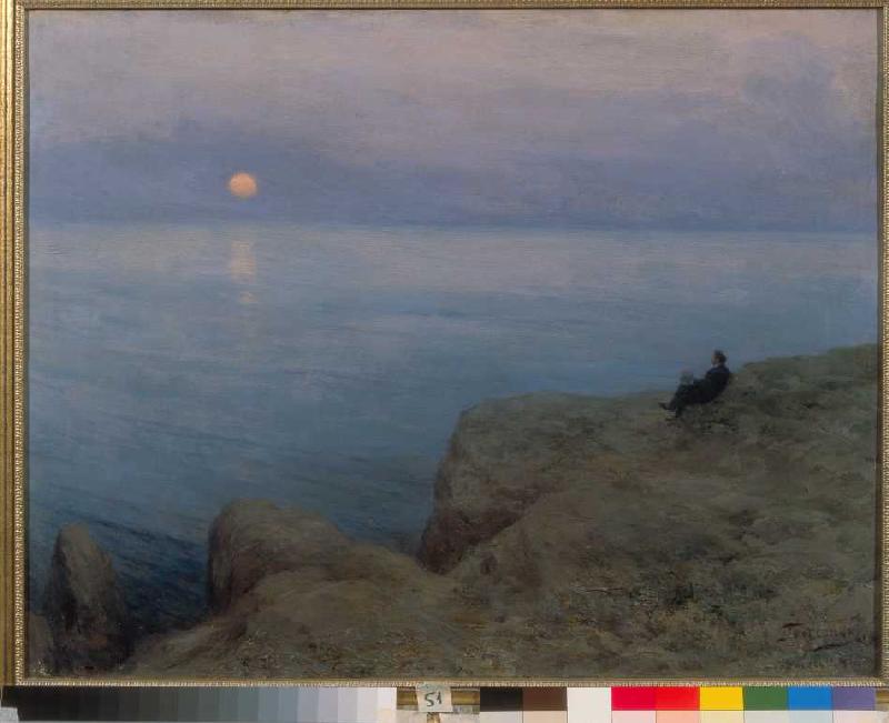 Der Dichter Alexander Puschkin am Ufer des Meeres à 
