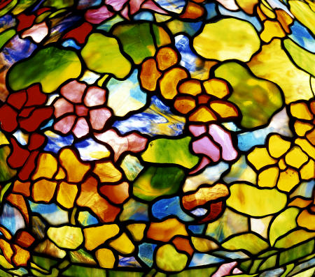 Detail Of A ''Nasturtium'' Leaded Glass And Bronze Table Lamp By Tiffany Studios, Circa 1910 à 
