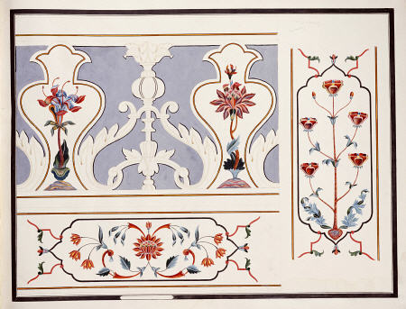 Details Of The Mosaics At The Taj Mahal à 