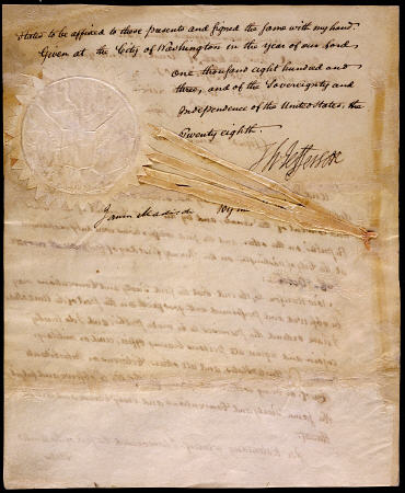 Document Constituting The Proclamation Of The Louisiana Purchase Treaty Signed By Thomas Jefferson A à 