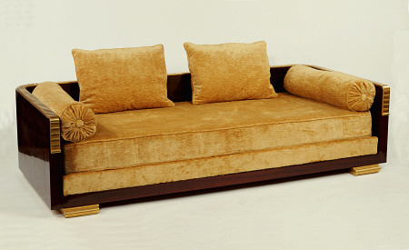 ''Ducharmebronz'', A Rosewood And Gilt Bronze Day Bed, Designed By Jacques-Emile Ruhlmann (1879-1933 à 