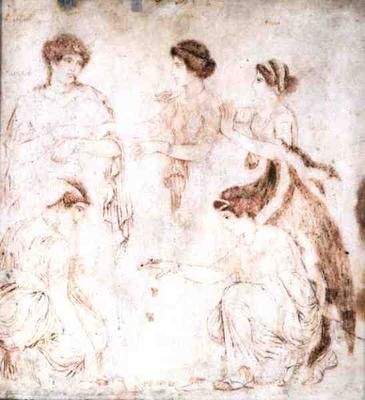 Dice Players, Herculaneum, 1st century AD (encaustic paint on marble) à 