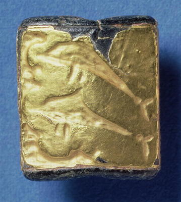Dolphins Sealstone, Crete, Middle Minoan, c.1800-1700 BC (gold) à 
