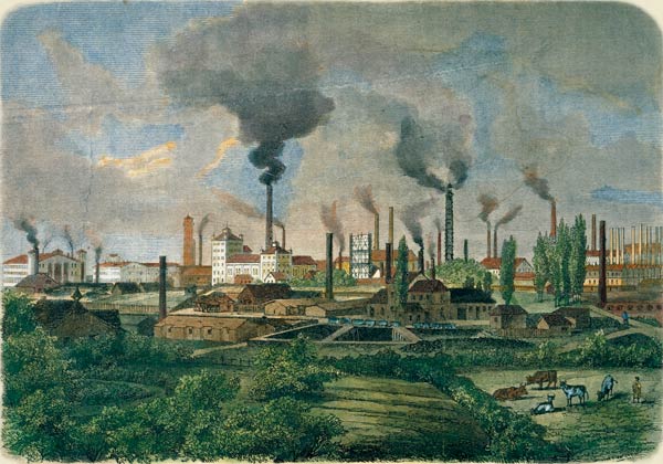 Krupp factories in Essen, Germnay, 1865. à 