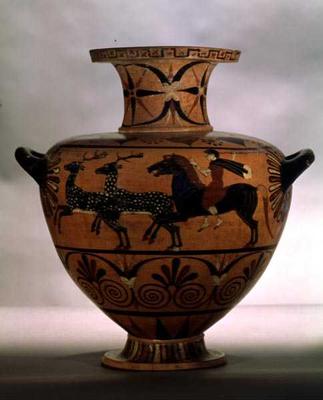 Etrusco-Ionian black-figure hydria depicting a hunting scene, from Cerveteri, c.540-530 BC (pottery) à 