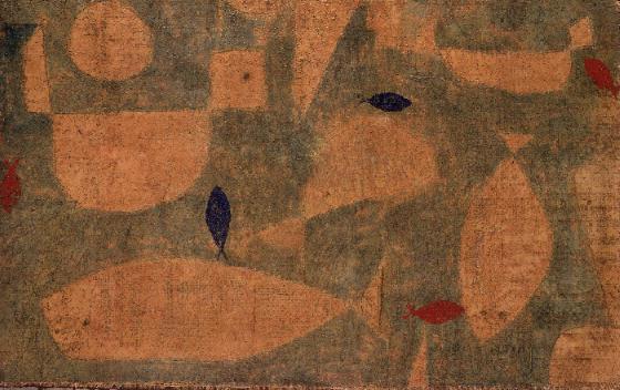 Fattened and ornamental Fishes, 1938 (no 316) (oil & w/c on primed burlap)  à 