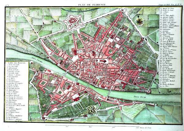 Florence, city map à 