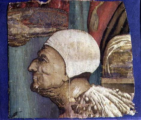 Fragment of a Tapestry Showing a Portrait of the Doge Loredan (textile) à 