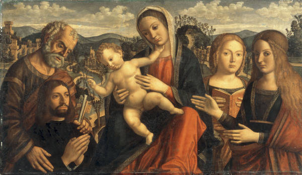 G. Mansueti/Vierge a l''Enfant et saints à 