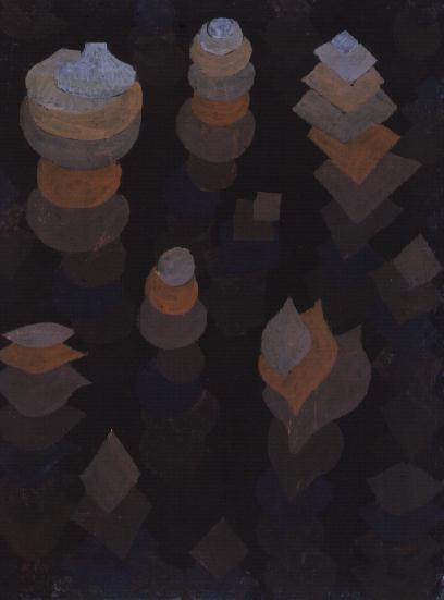 Growth of the night plants, 1922 (no 174) (oil on cardboard)  à 